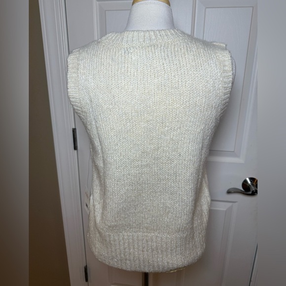 NWT Lucky Brand Cream Crew Neck Sweater-Size Small - Picture 4 of 9